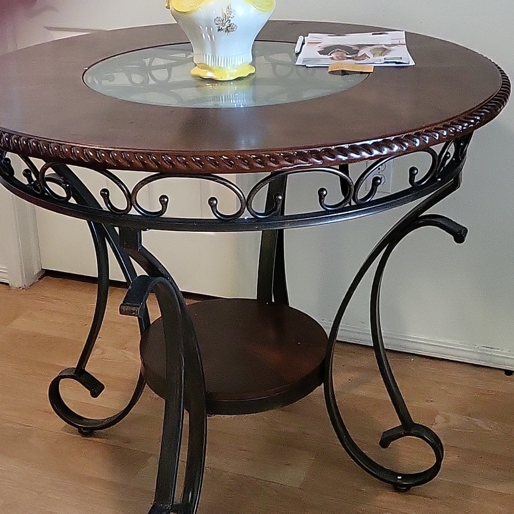 Brand new beautiful wooden and iron dining table